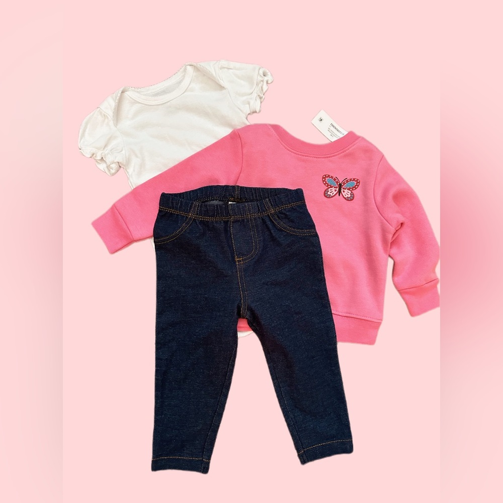Baby Girls Pink Sweater Bundle 9mo